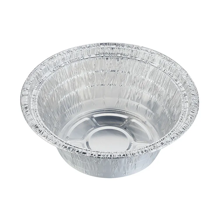 Eldobható kerek alumínium fólia tálcák